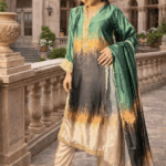 Elegant women wearing 3 piece ready-to-wear kurta