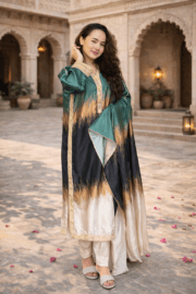 Green Ombre Embroidered Ready-to-Wear 3 Piece Suit