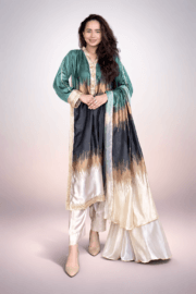 Green Ombre Embroidered Ready-to-Wear 3 Piece Suit