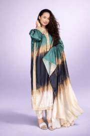 Green Ombre Embroidered Ready-to-Wear 3 Piece Suit