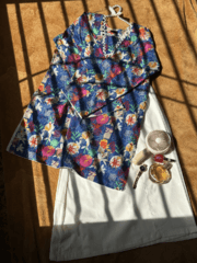 Azure Bloom Printed Lawn 2 Piece Kurta Set - Image 3