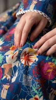 Azure Bloom Printed Lawn 2 Piece Kurta Set - Image 6