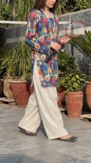 Azure Bloom Printed Lawn 2 Piece Kurta Set - Image 5