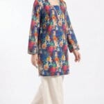 Azure Bloom Printed Lawn 2 Piece Kurta Set